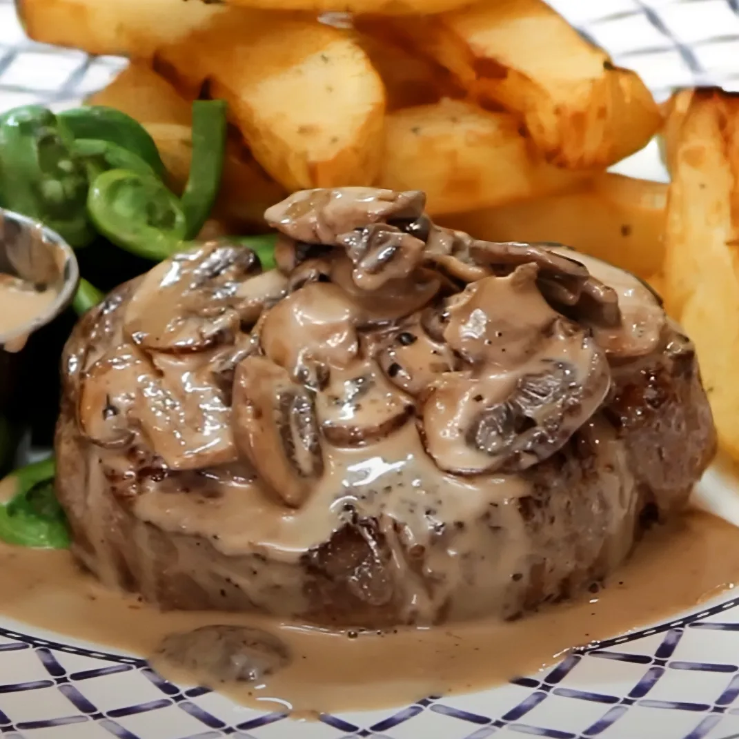 Creamy Mushroom Sauce Steak Recipe