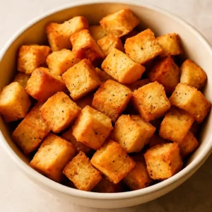 Home made croutons