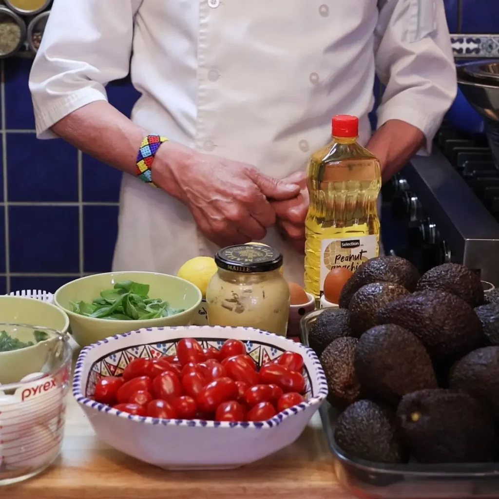 Salade au Basilic et Avocat 