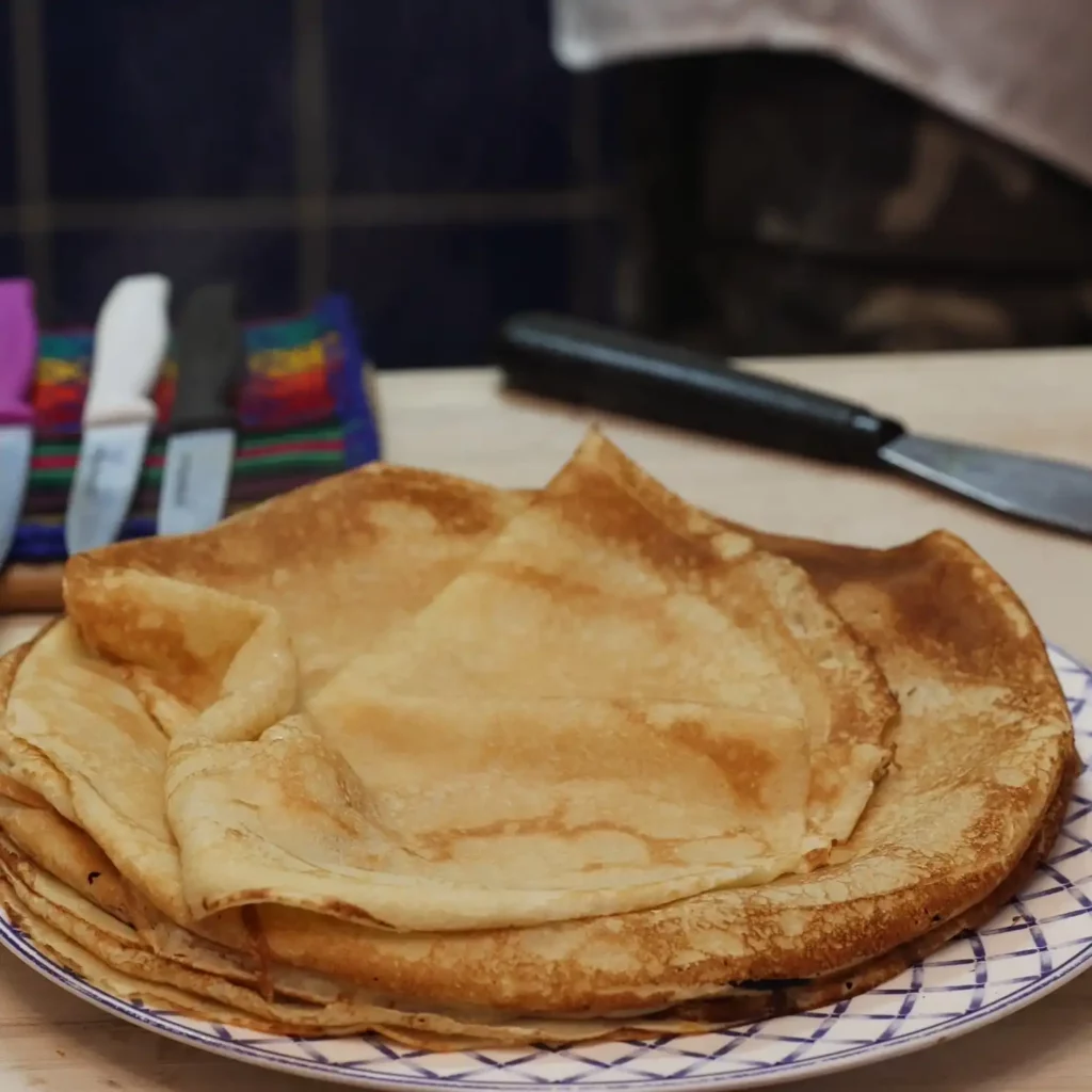 Banana Crepes with Maple Syrup