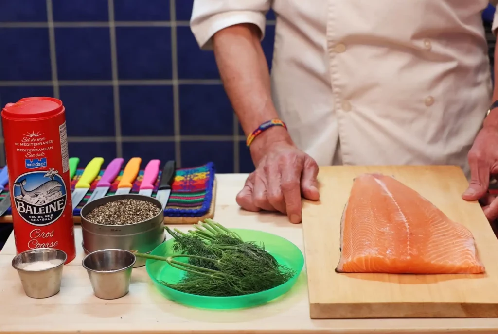 Gravlax de saumon maison