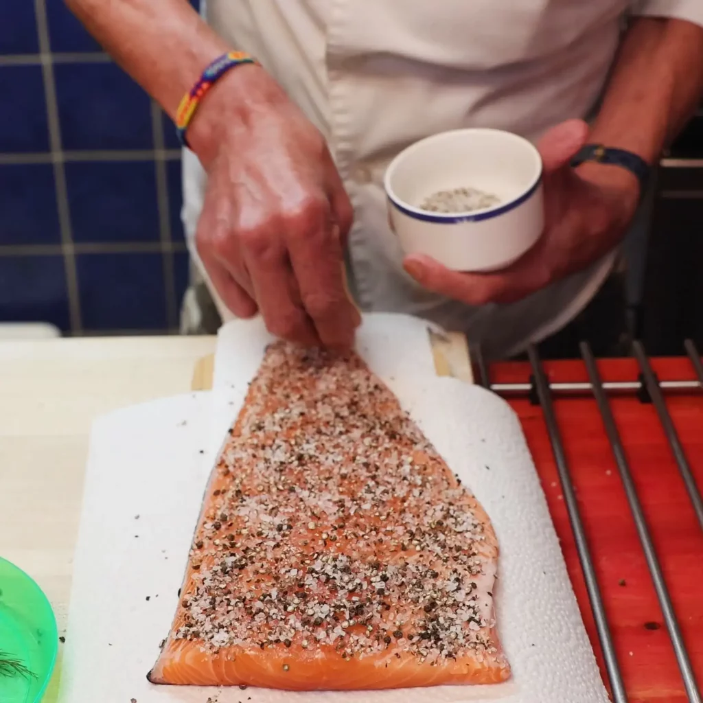 Gravlax de saumon maison
