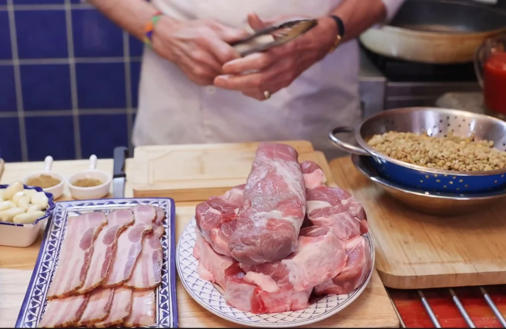 Pork Stew with Carrots and Lentils