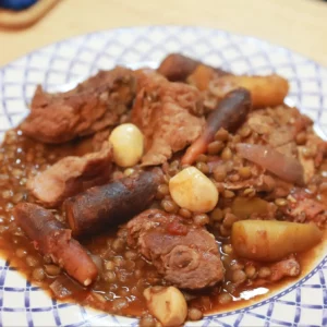 Pork Stew with Carrots and Lentils