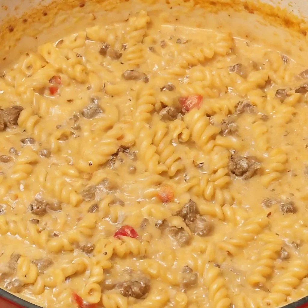 Pâtes Crémeuses au Bœuf Haché