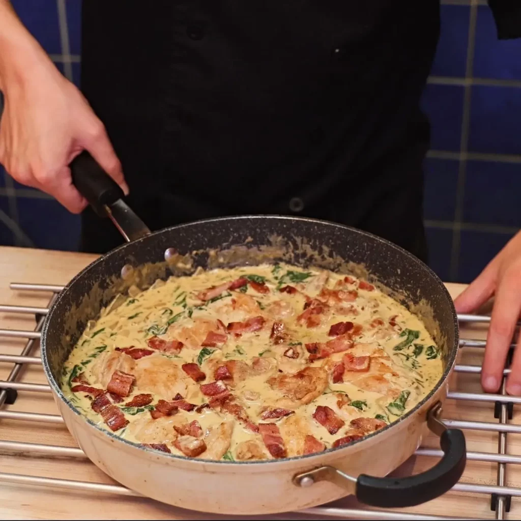 Easy Bacon Mustard Chicken in Cream Sauce