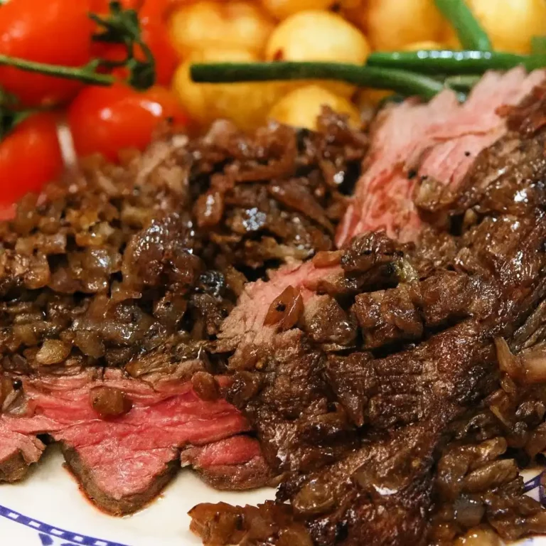Bavette de b&oelig;uf &agrave; l&rsquo;&eacute;chalote