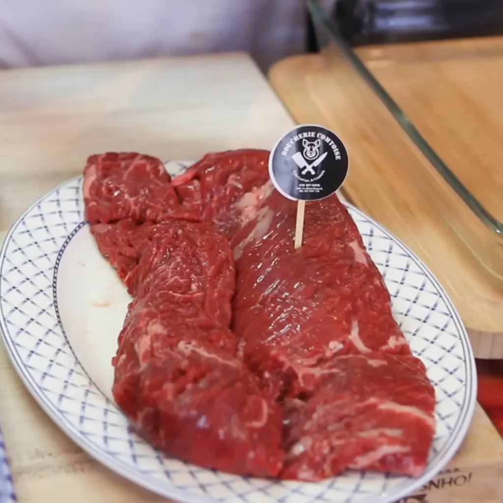 B&oelig;uf aux oignons au wok