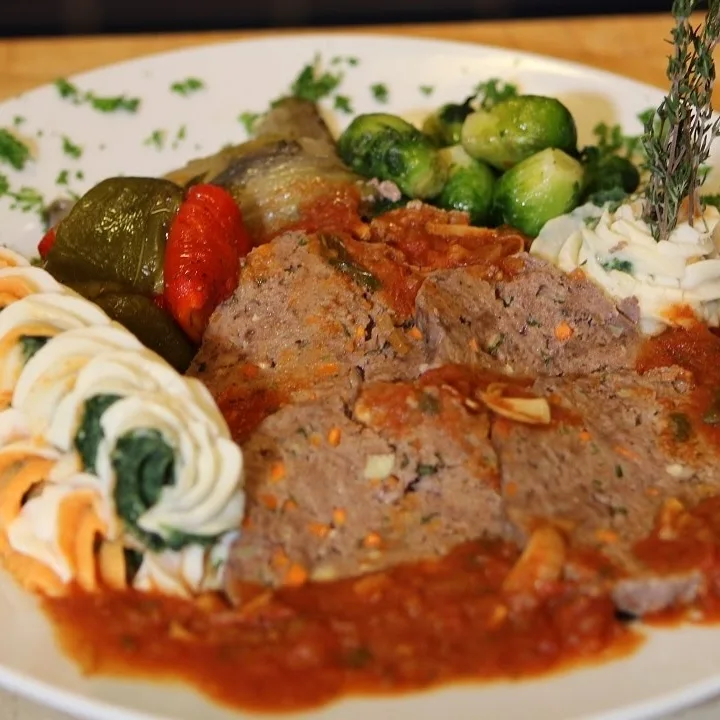 Juicy Homemade Meatloaf with Tomato Mushroom Sauce