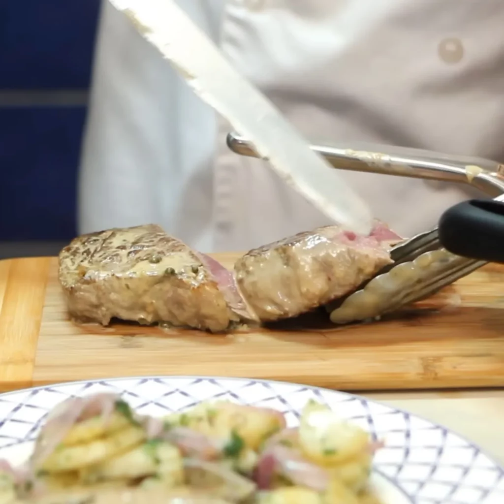 Steak au poivre vert 