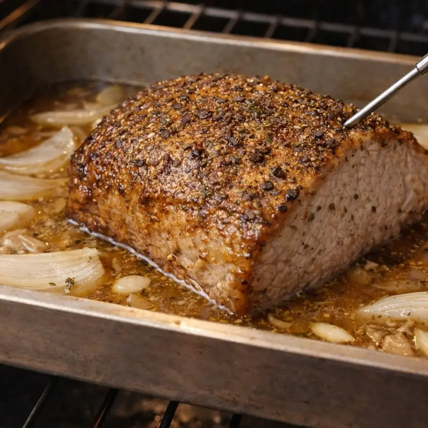 R&ocirc;ti de porc au four