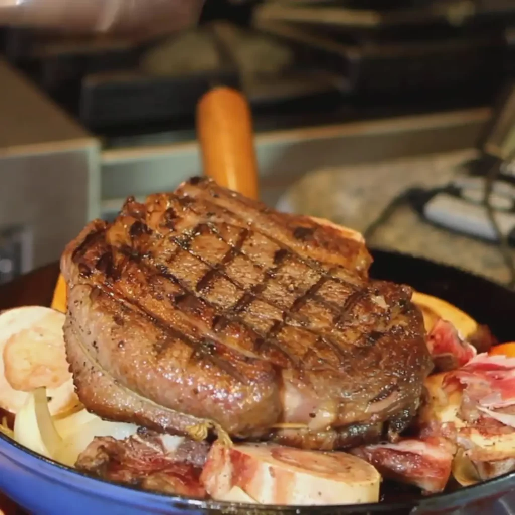 Côte de bœuf à la moelle