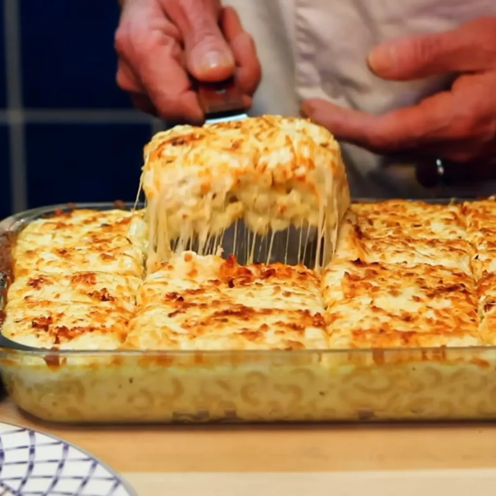 Gratin de macaronis au fromage