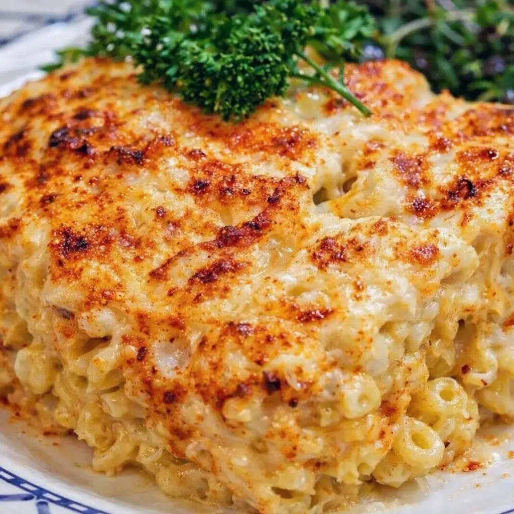 Gratin de macaronis au fromage