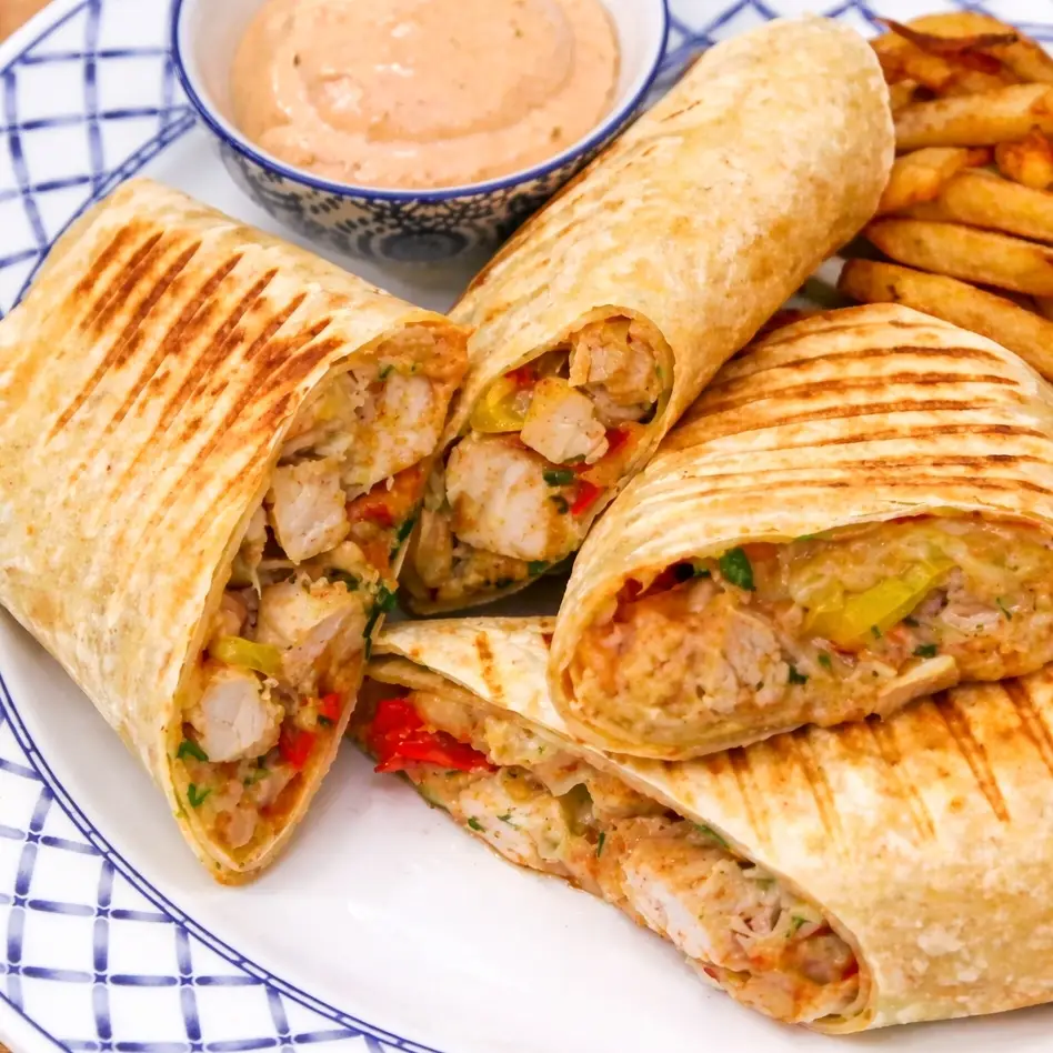 Tacos fran&ccedil;ais au poulet