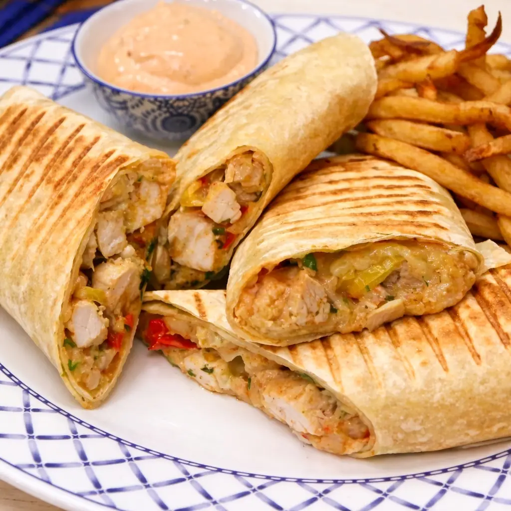 French Tacos with Chicken and Homemade Algerian Sauce