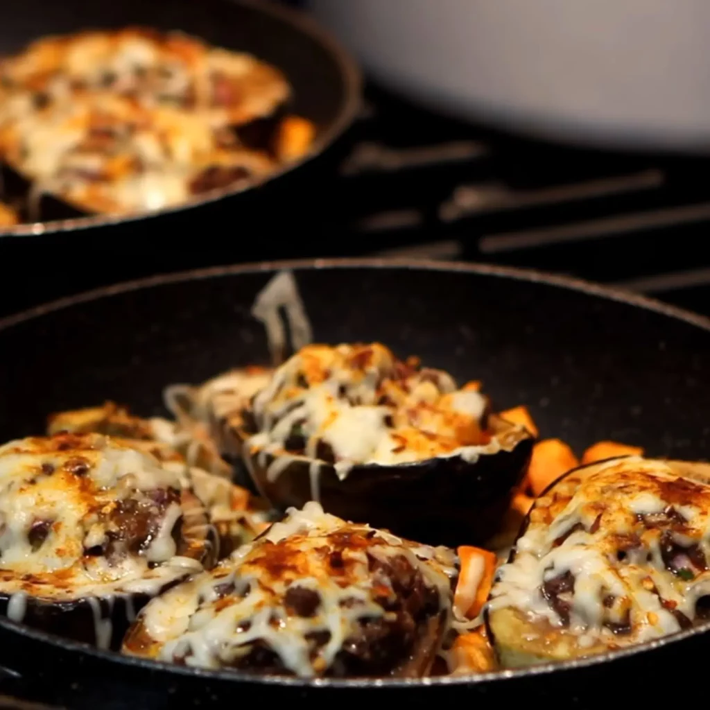 Stuffed Eggplants with Ground Beef