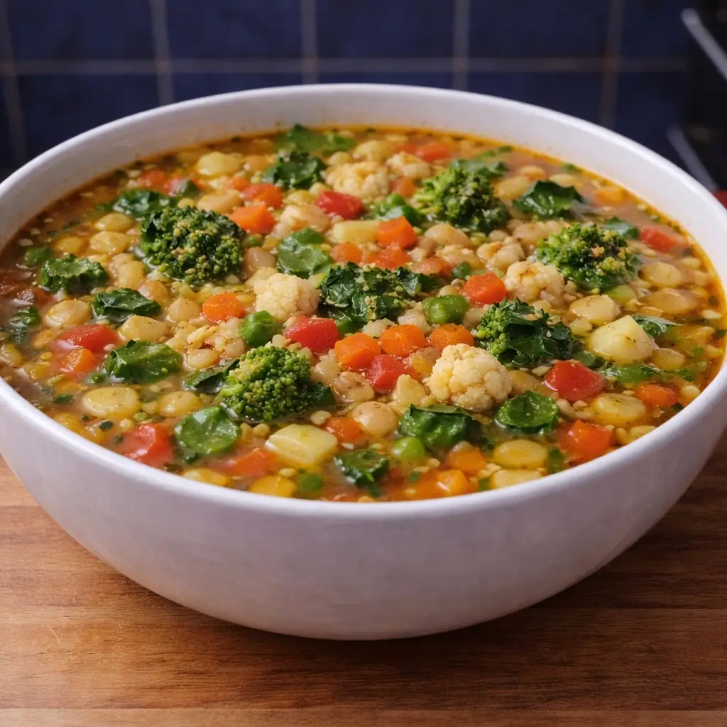 Soupe aux l&eacute;gumes &ldquo;vide-frigo&rdquo;