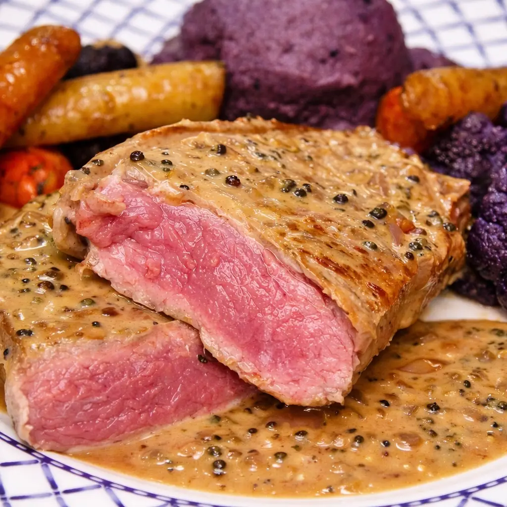 Pan-Seared Steak au Poivre