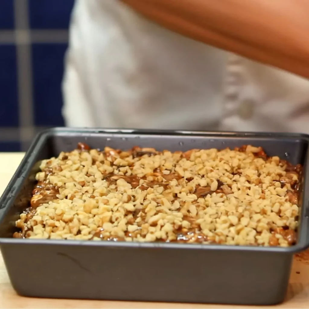 Homemade Nut & Chocolate Chewy Bars 