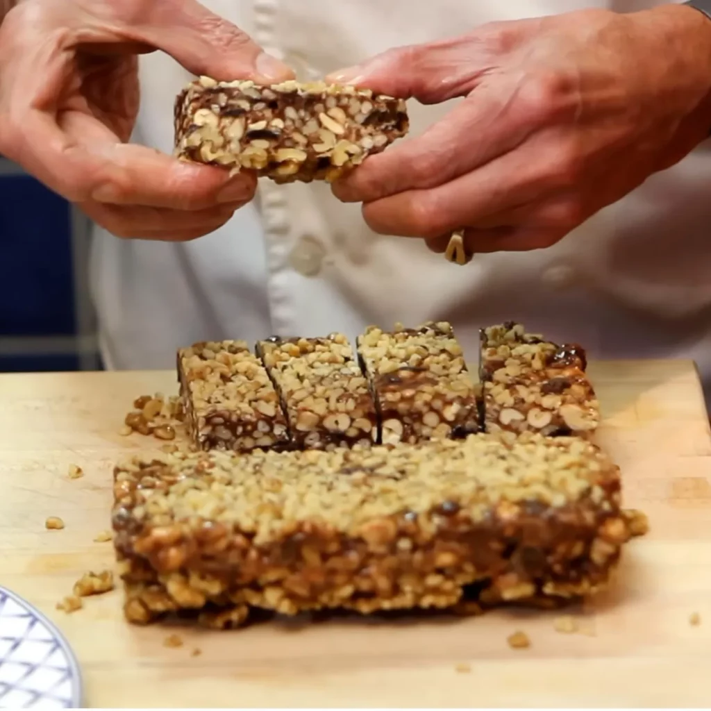 Homemade Nut & Chocolate Chewy Bars 
