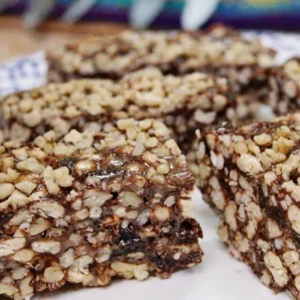 Homemade Nut & Chocolate Chewy Bars