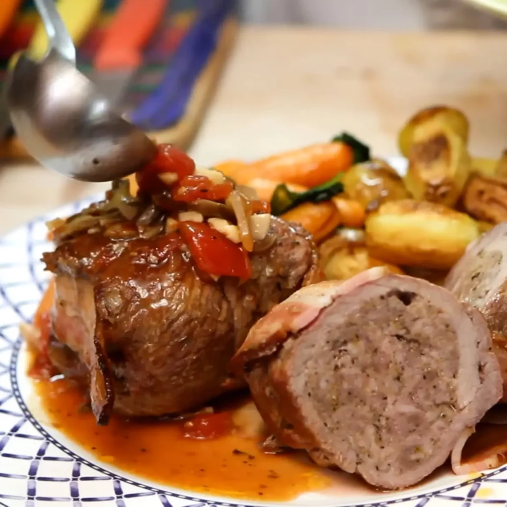 Veal Paupiettes with Hunter-Style Mushroom Sauce