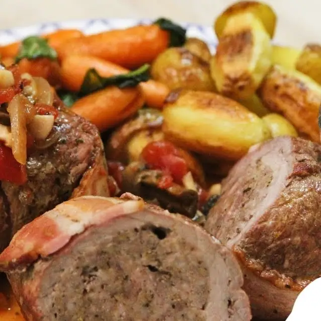 Veal Paupiettes with Hunter-Style Mushroom Sauce