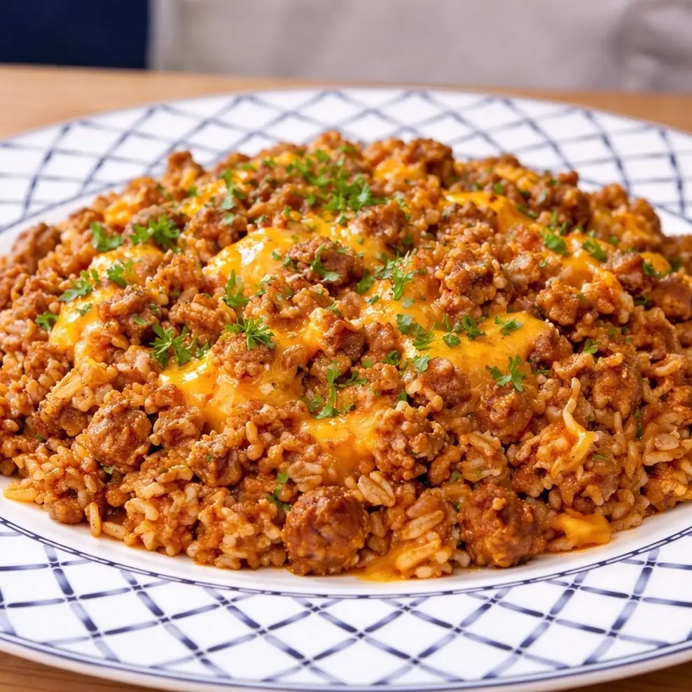 One-Pan Ground Beef and Rice