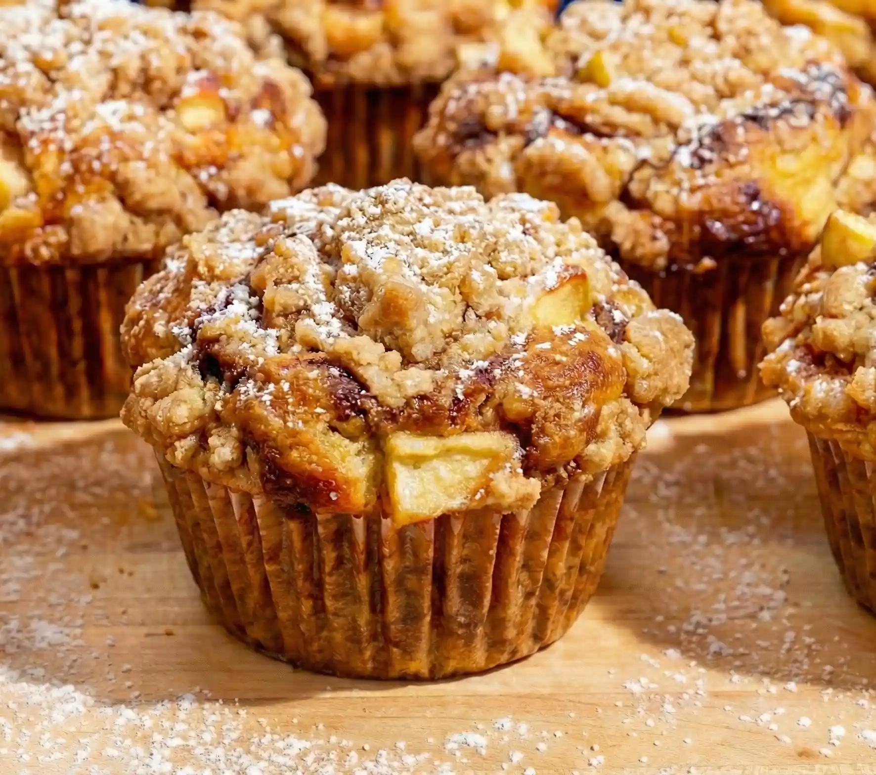 Muffins aux pommes et à la cannelle