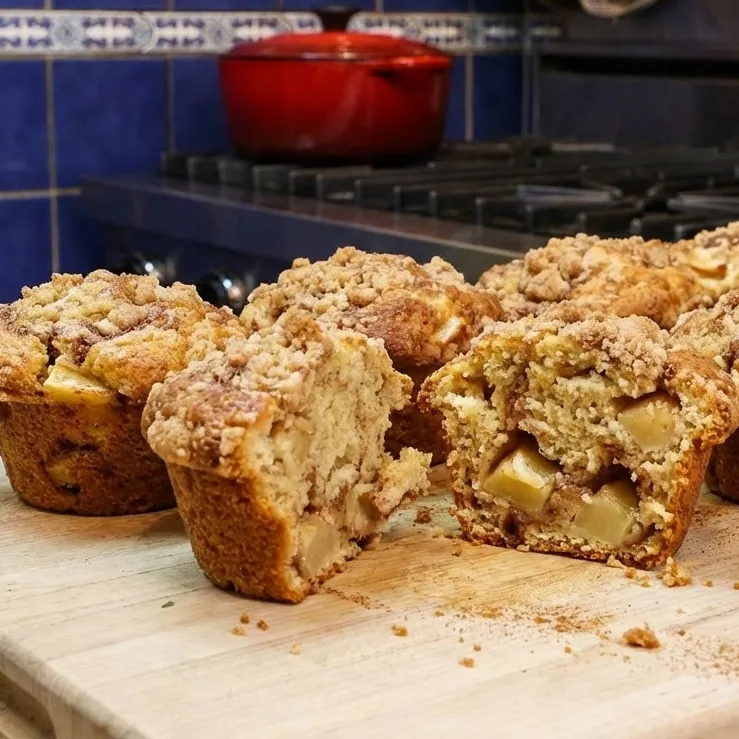 Muffins aux pommes et &agrave; la cannelle