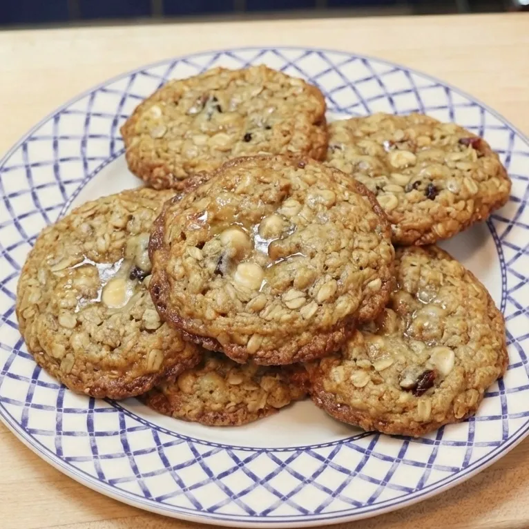 Chewy Oatmeal Maple Cookies