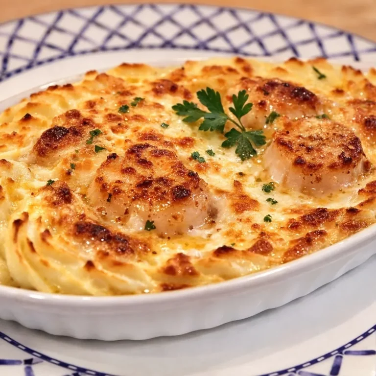 Coquilles Saint-Jacques Gratin&eacute;es