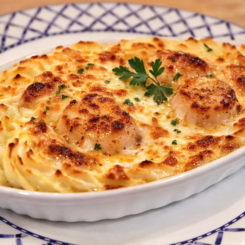Coquilles Saint-Jacques Gratinées