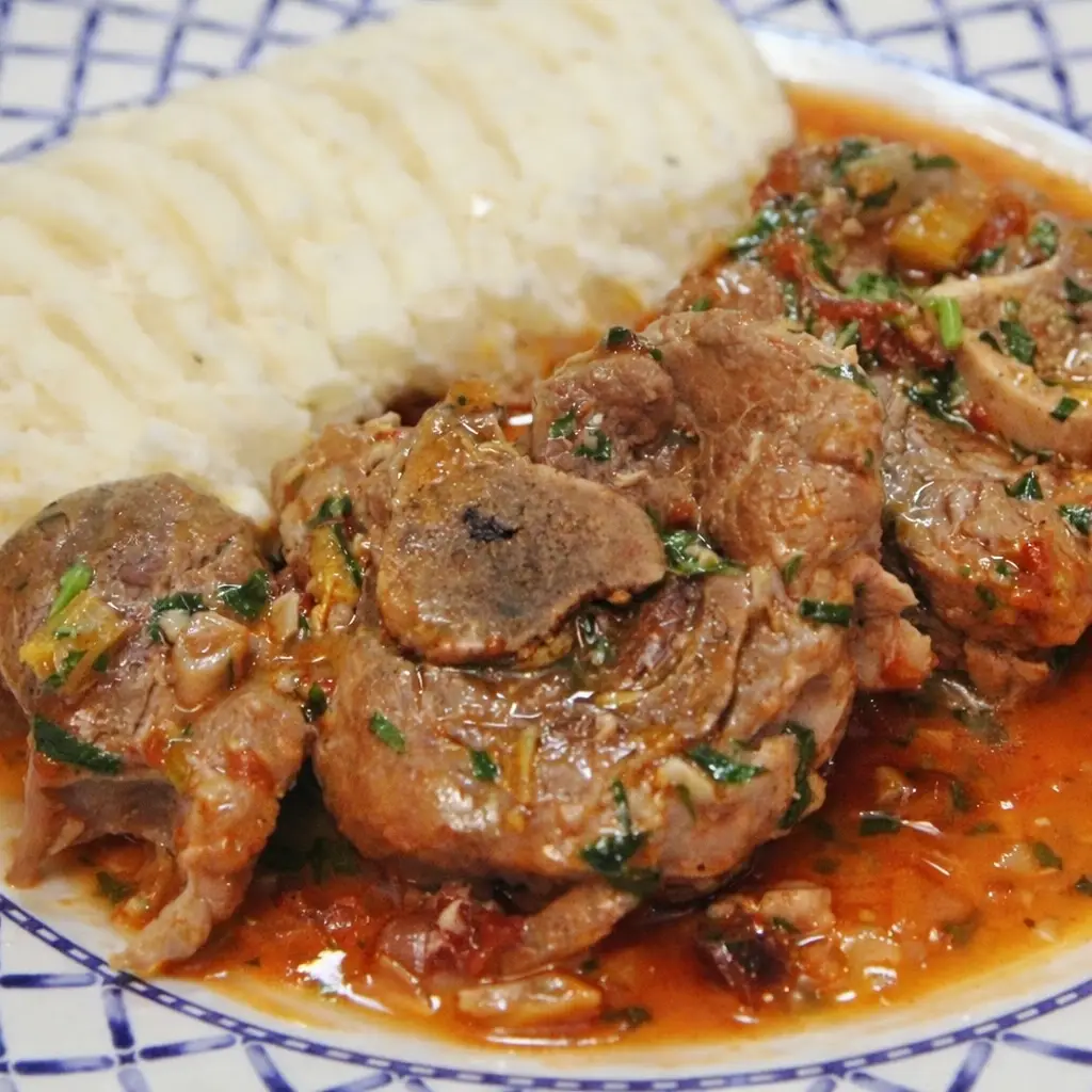 Rustic Braised Pork Shank with Tomato