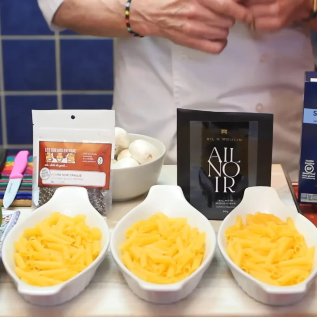 P&acirc;tes cr&eacute;meuses aux tomates et poivrons