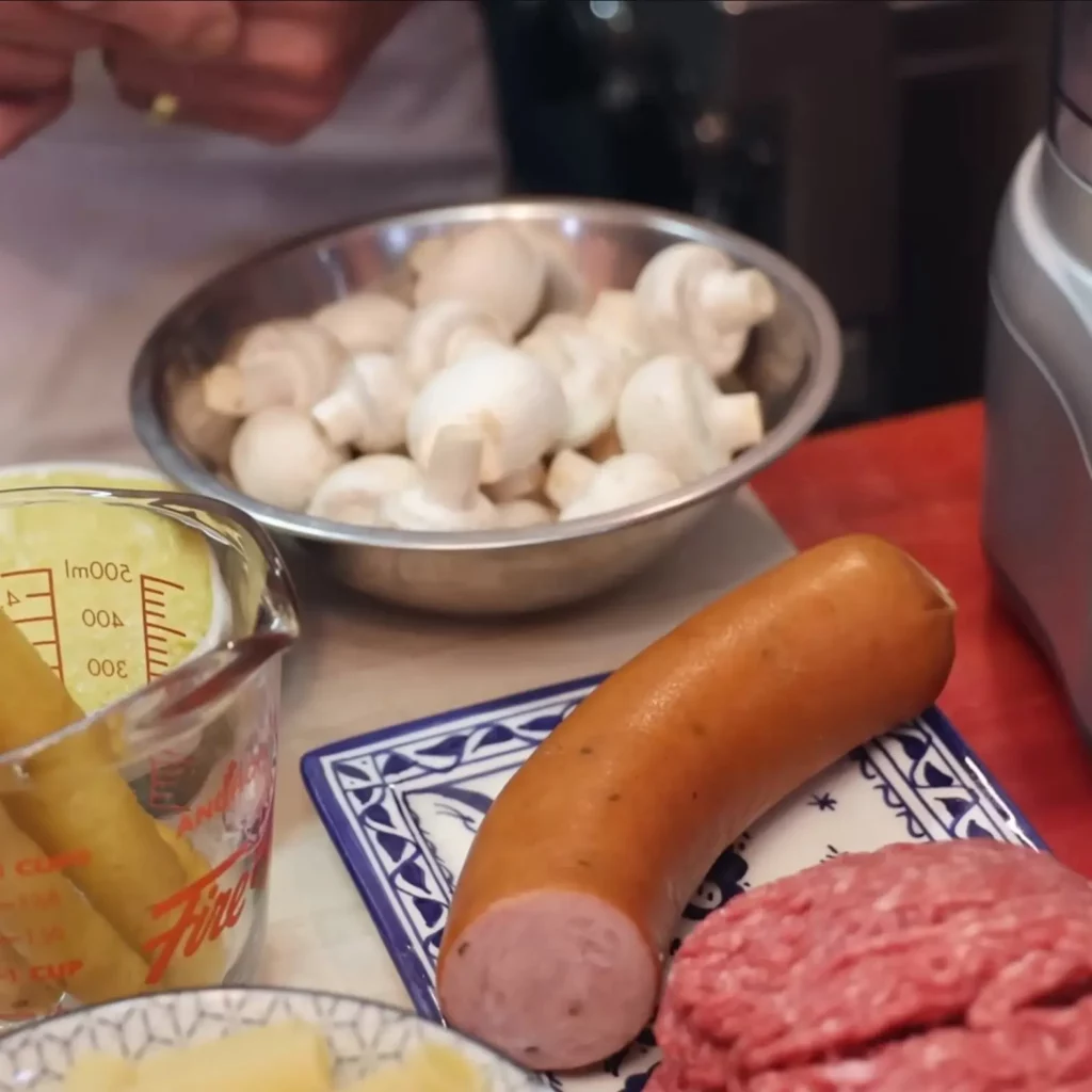 P&acirc;tes &agrave; la saucisse fum&eacute;e