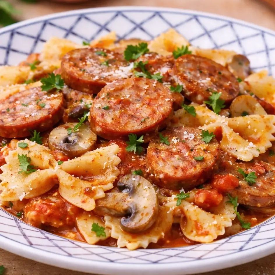 Pâtes à la saucisse fumée