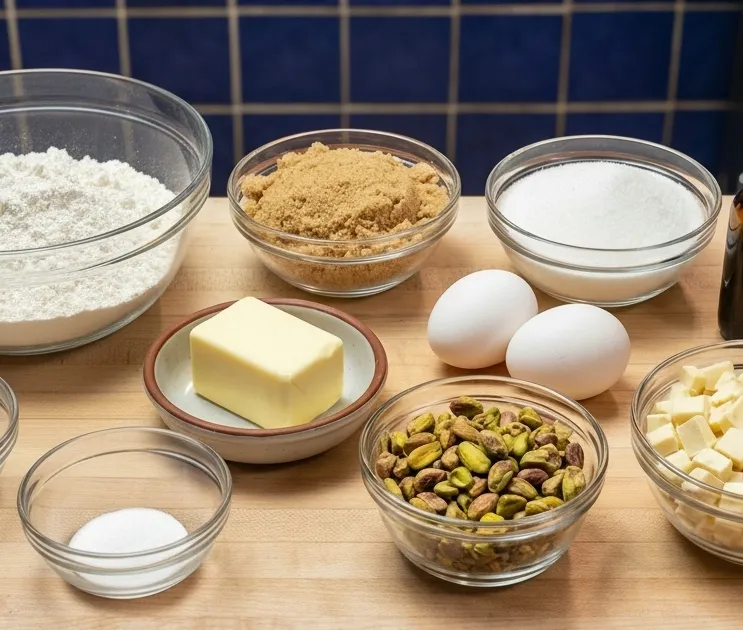 Cookies pistache et chocolat blanc 