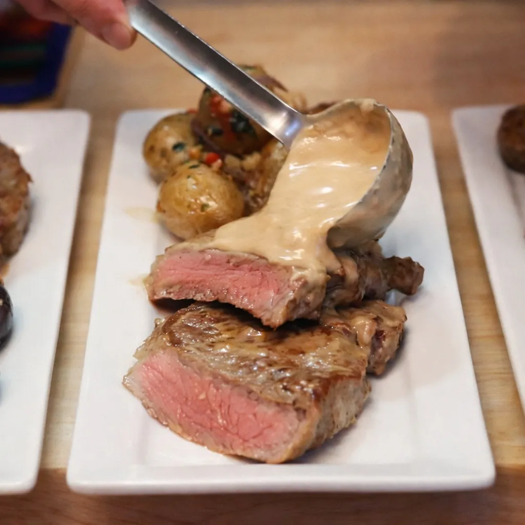 Steak with Maroilles Sauce