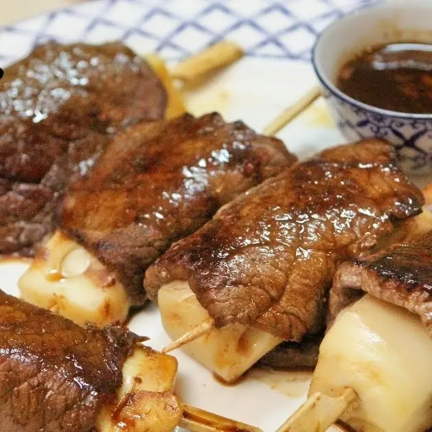 Yakitori de b&oelig;uf au fromage 