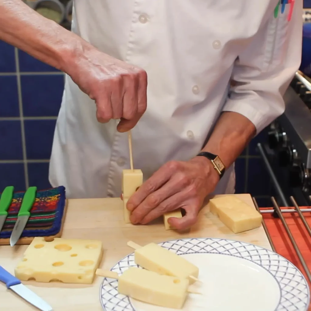 Yakitori de b&oelig;uf au fromage 