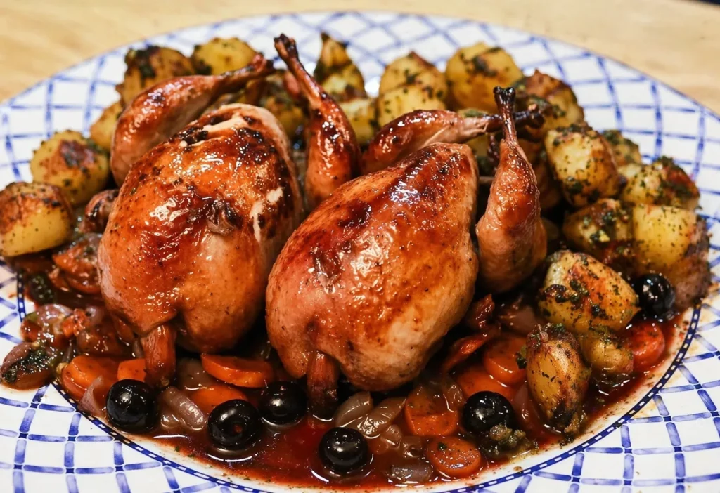 Cailles sauce bleuets