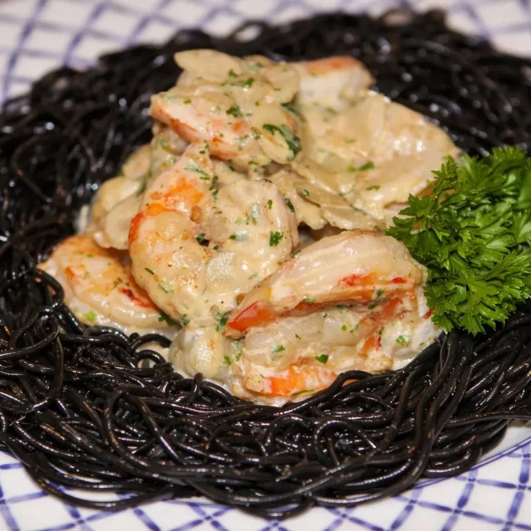 Creamy Pernod Shrimp with Capellini