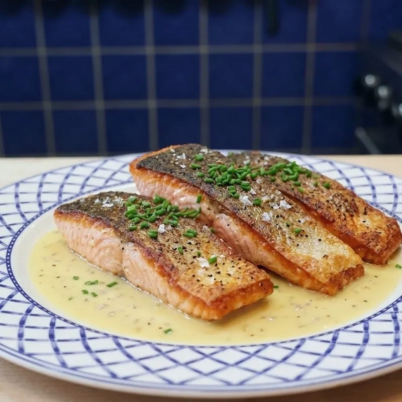 Bistro-Style Crispy Skin Salmon with Beurre Blanc