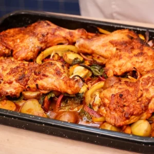 Poulet marin&eacute; au four