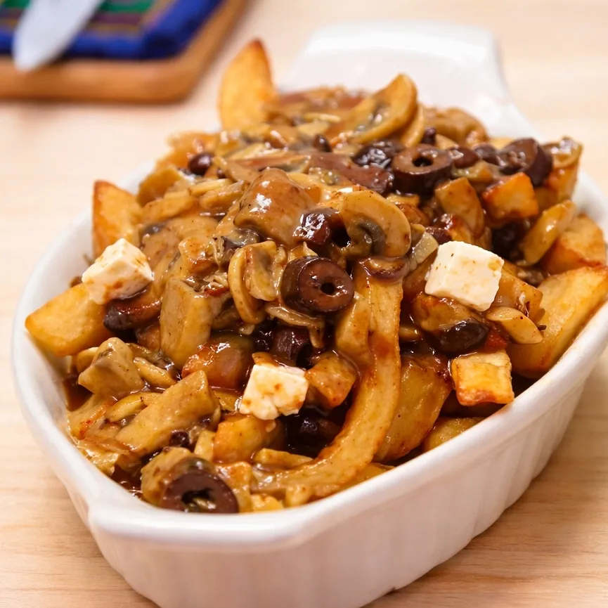 Greek Poutine with Feta