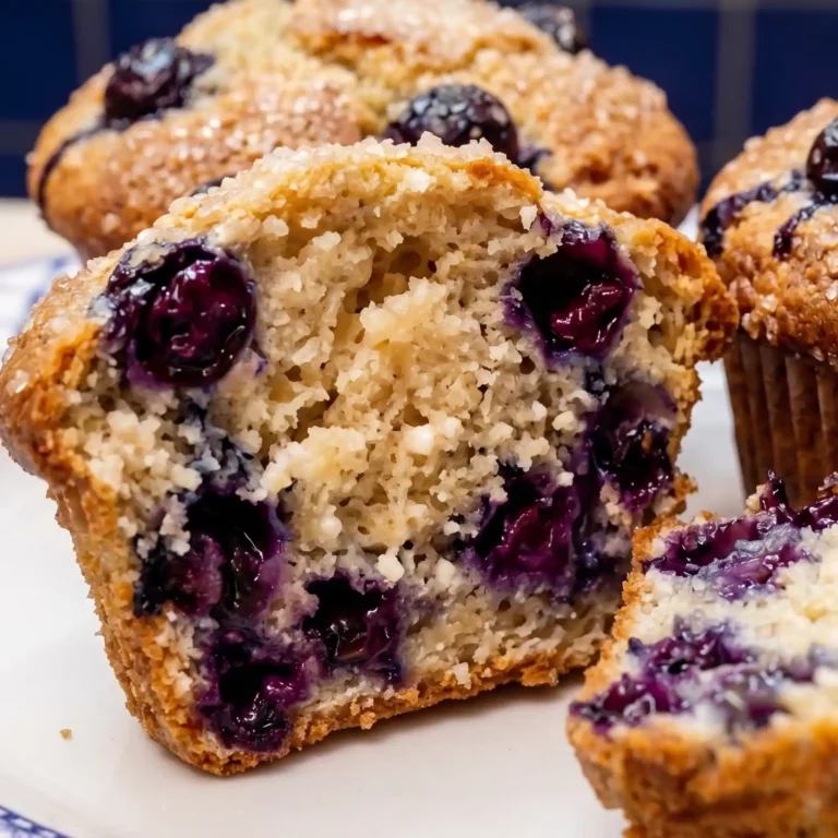 Muffins prot&eacute;in&eacute;s aux bleuets et cottage cheese