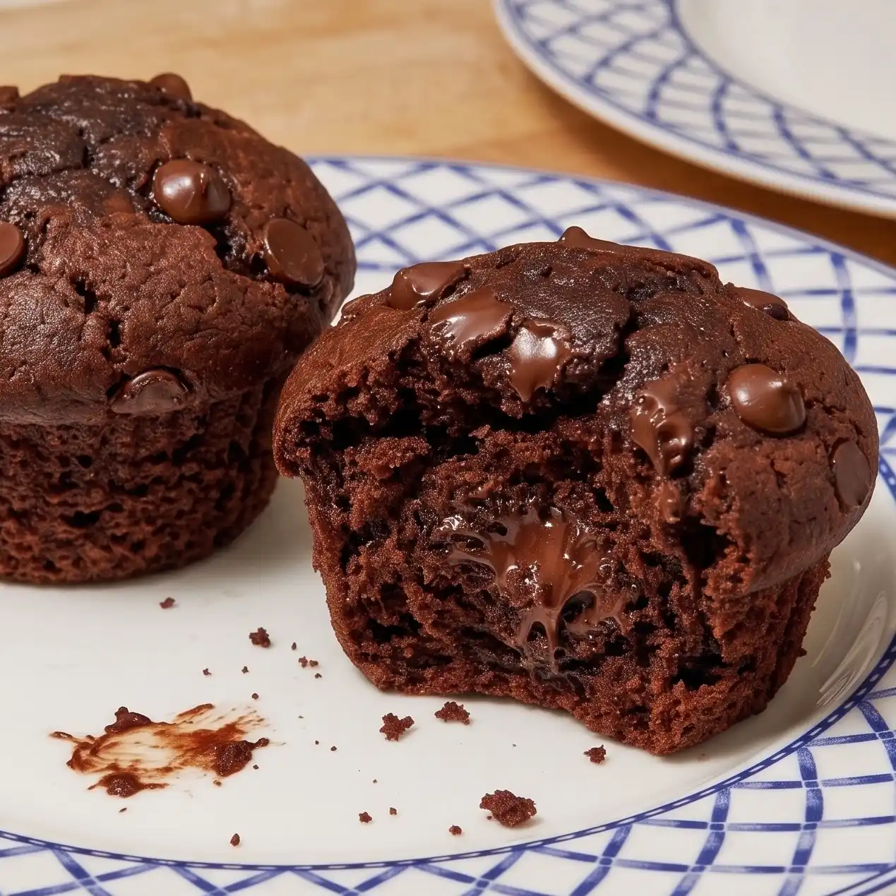 Moist Cottage Cheese Chocolate Muffins