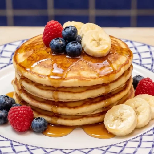 Fluffy Cottage Cheese Pancakes